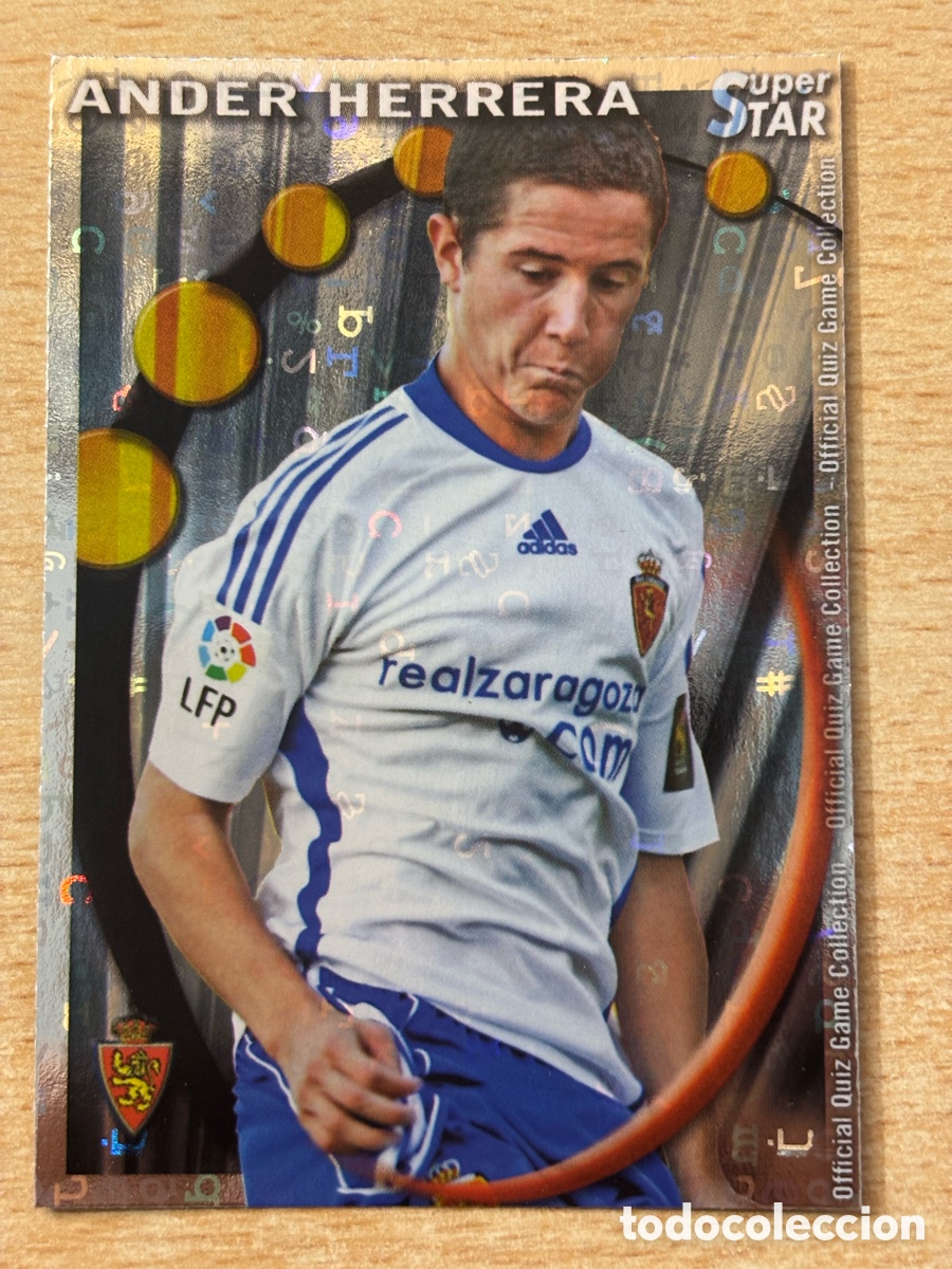 Cromos de F&uacute;tbol: # 378 Ander Herrera Real Zaragoza Superstar Mundicromo 2011 fondo letras