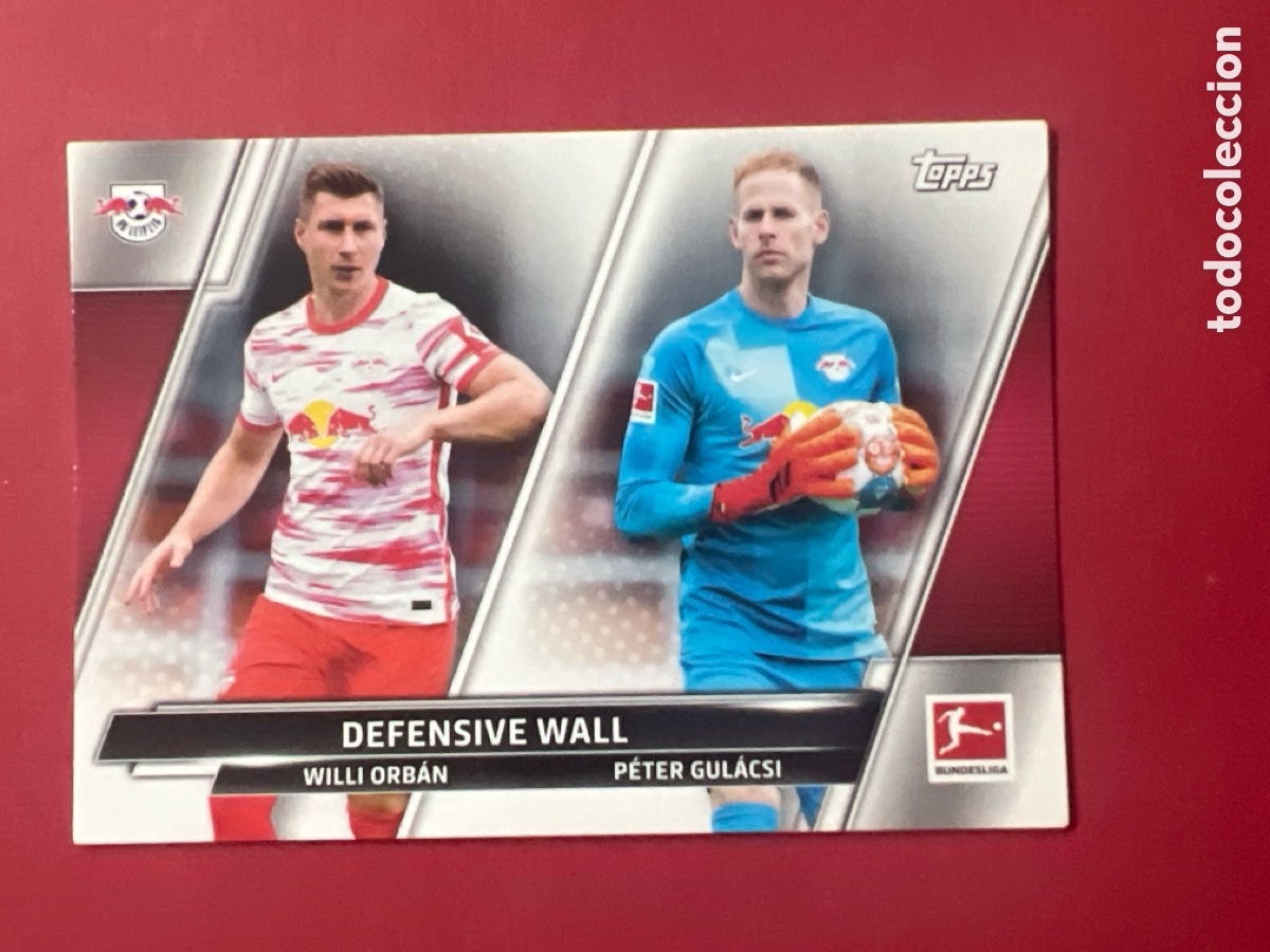 Cromos de F&uacute;tbol: C404.. 2021-22 Topps Bundesliga #196 WILLI ORBAN / PETER GULACSI muro defensivo