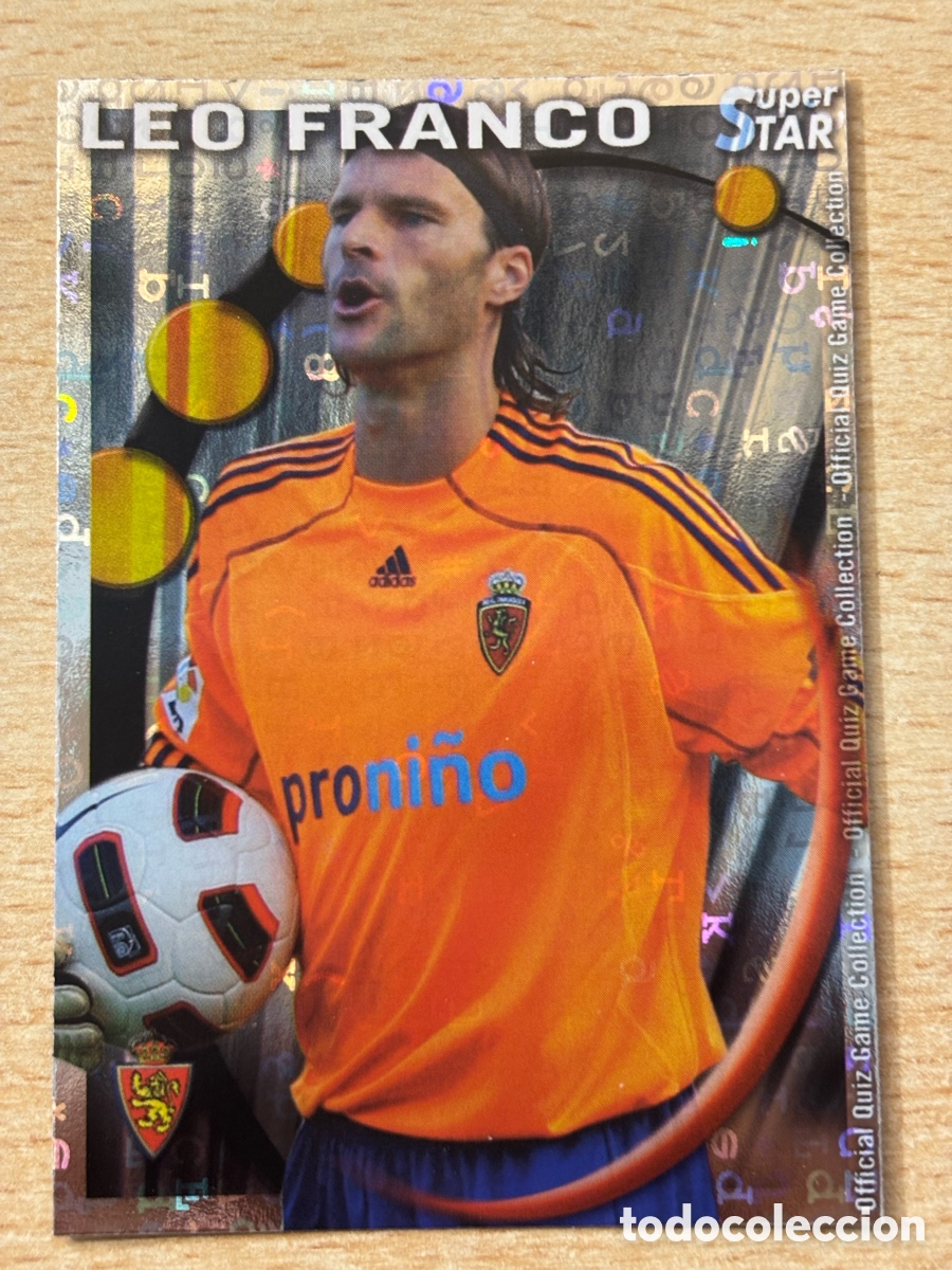 Cromos de F&uacute;tbol: # 374 Leo Franco Real Zaragoza Superstar Mundicromo 2011 fondo letras