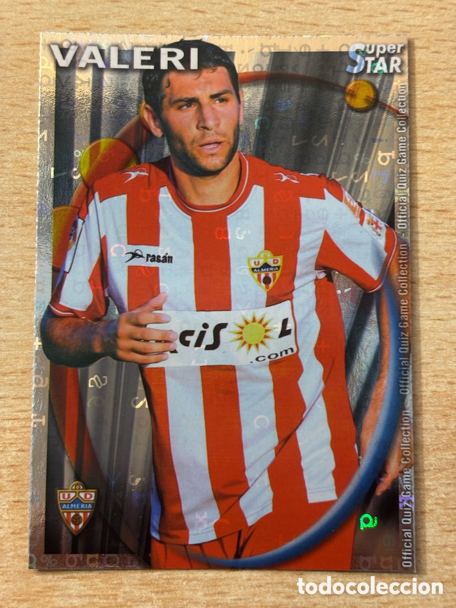 Cromos de F&uacute;tbol: # 351 Valeri UD Almer&iacute;a Superstar Mundicromo 2011 fondo letras