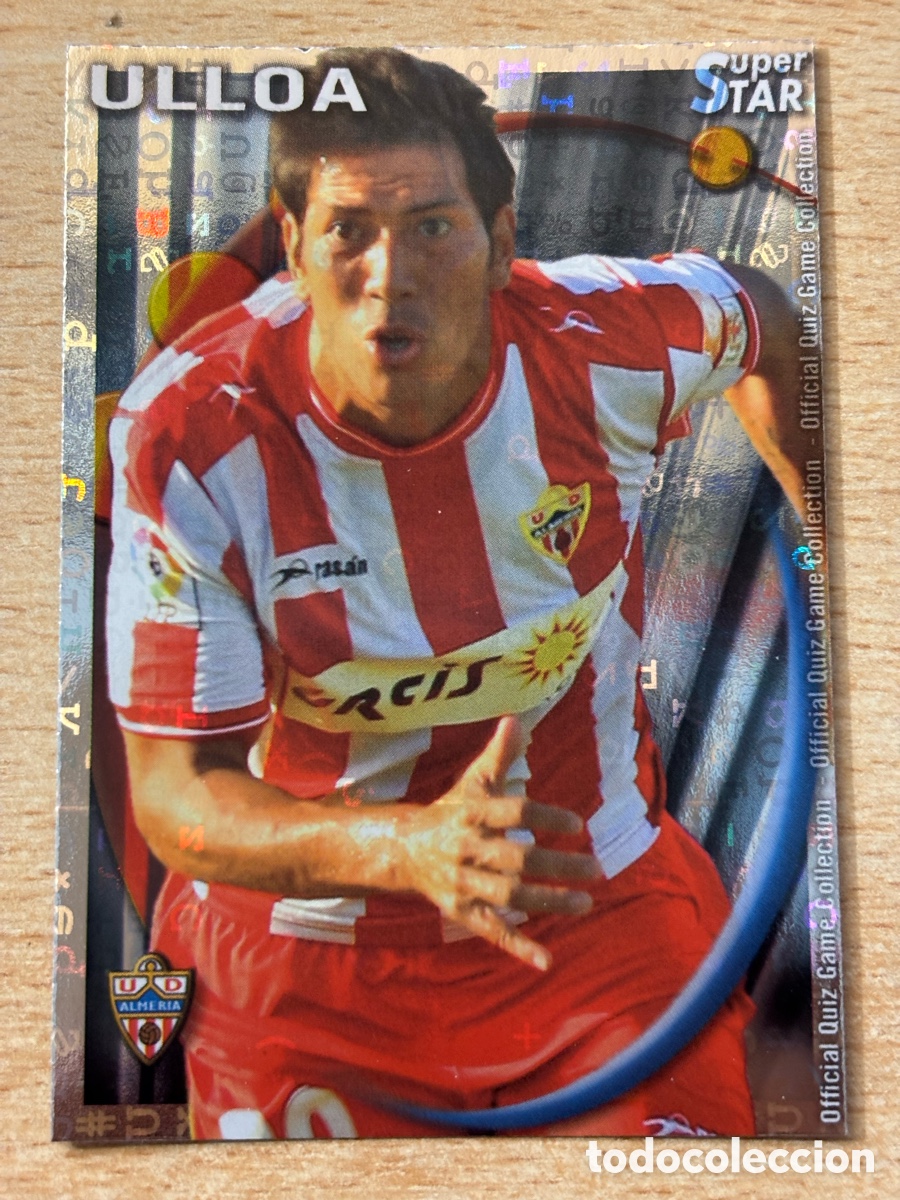 Cromos de Futebol: # 347 Ulloa UD Almer&iacute;a Superstar Mundicromo 2011 fondo letras
