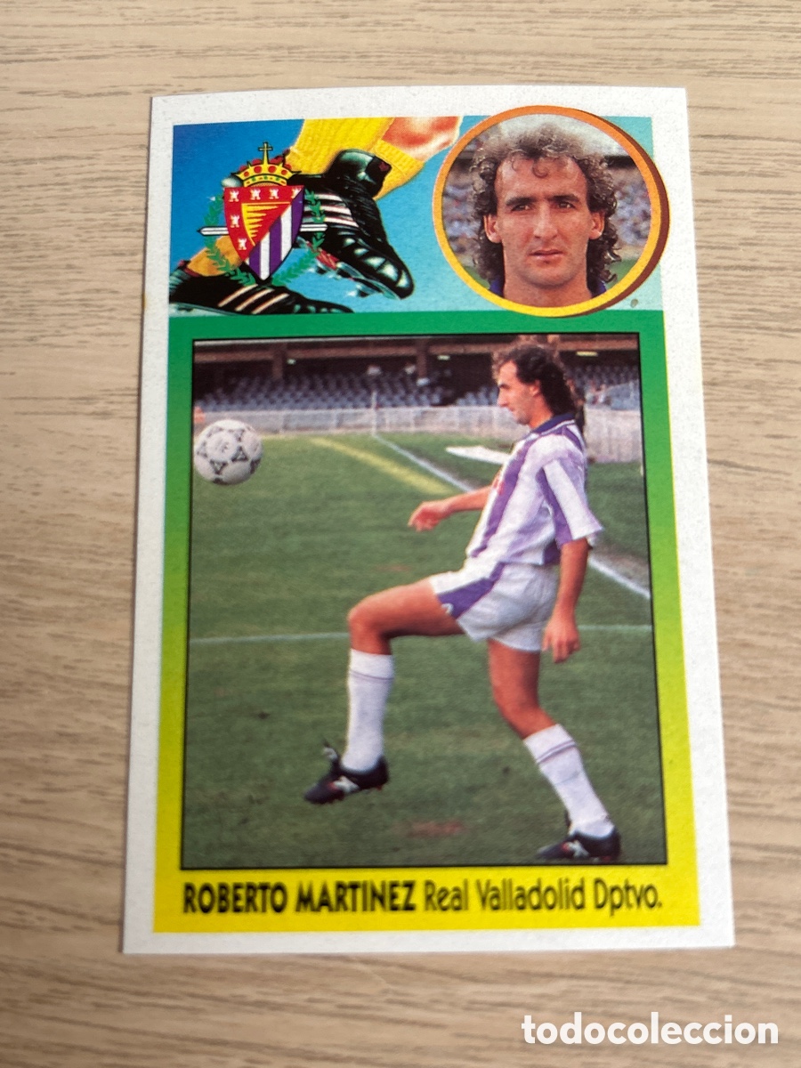 Cromos de Futebol: ROBERTO MARTINEZ BAJA VALLADOLID ADHESIVO LIGA ESTE 1993 1994 93 94 NUNCA PEGADO SIN PEGAR