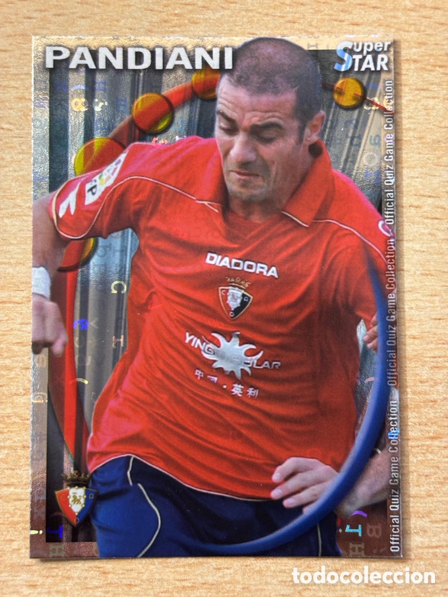 Cromos de F&uacute;tbol: # 324 Pandiani CA Osasuna Superstar Mundicromo 2011 fondo letras