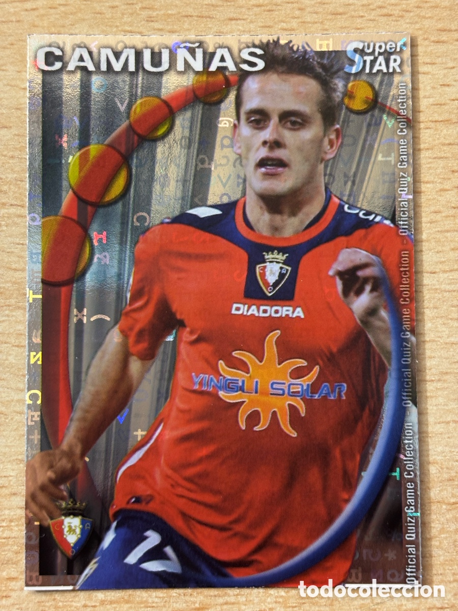 Cromos de F&uacute;tbol: # 321 Camu&ntilde;as CA Osasuna Superstar Mundicromo 2011 fondo letras