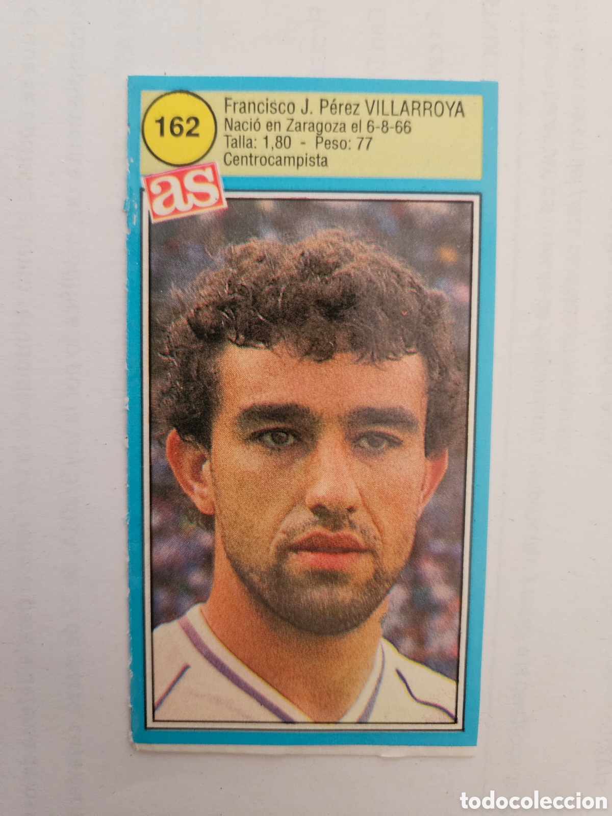 Cromos de F&uacute;tbol: 162 VILLARROYA (REAL MADRID) CROMO ASES DE LA LIGA 90/91 - CROMOS FUTBOL DIARIO AS 1990/1991