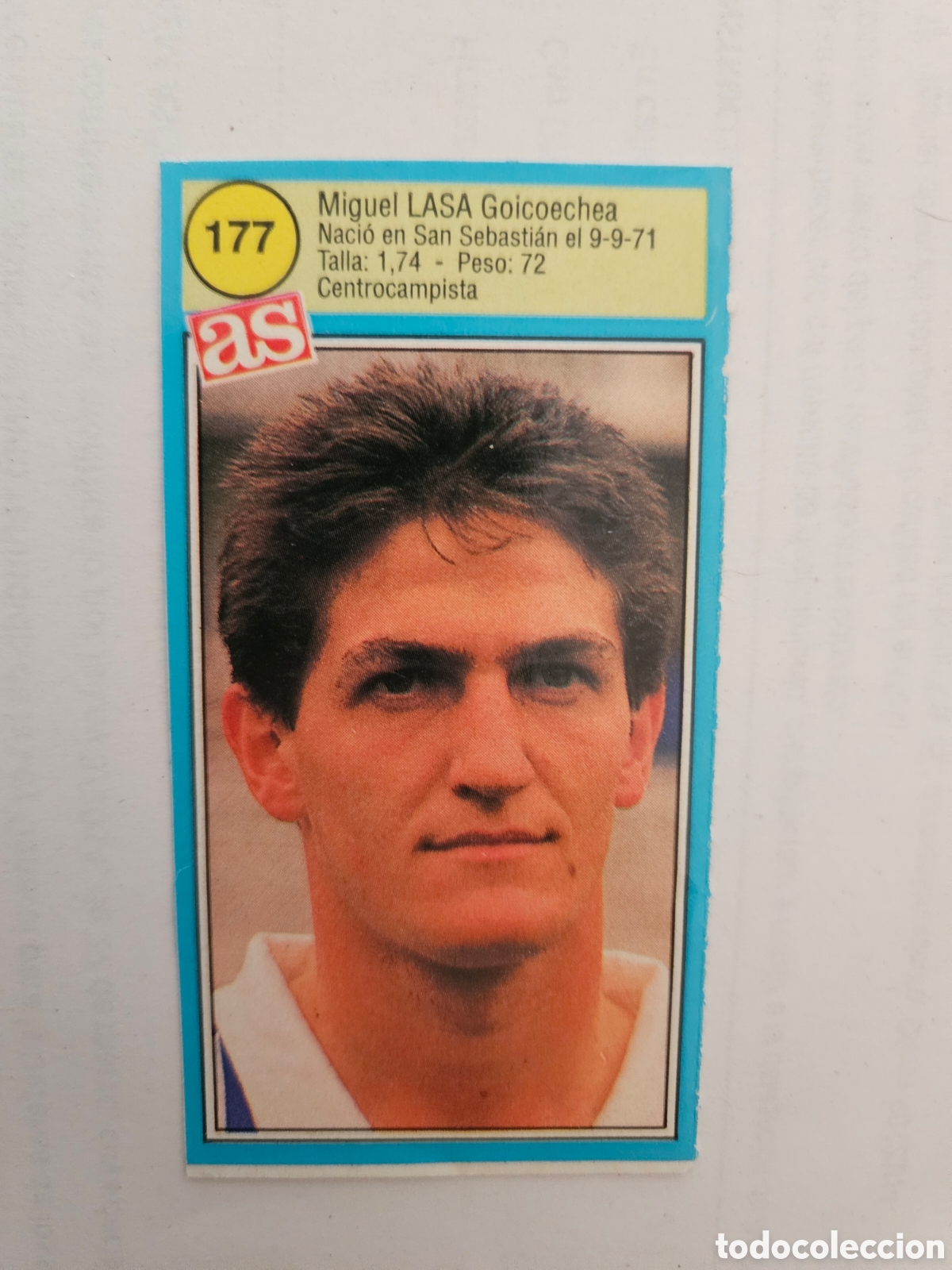 Cromos de F&uacute;tbol: LASA REAL SOCIEDAD AS 1990 1991 CROMO FUTBOL LIGA 90 91 - SIN PEGAR - 177
