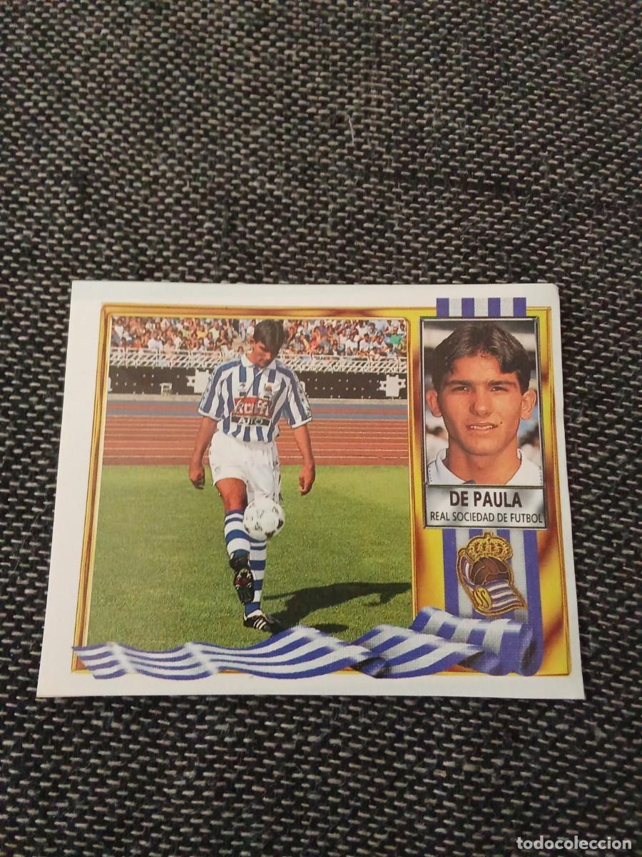 Cromos de f&uacute;tbol: &Uacute;ltimos fichajes 12 de Paula real sociedad liga este 95-96 recortado