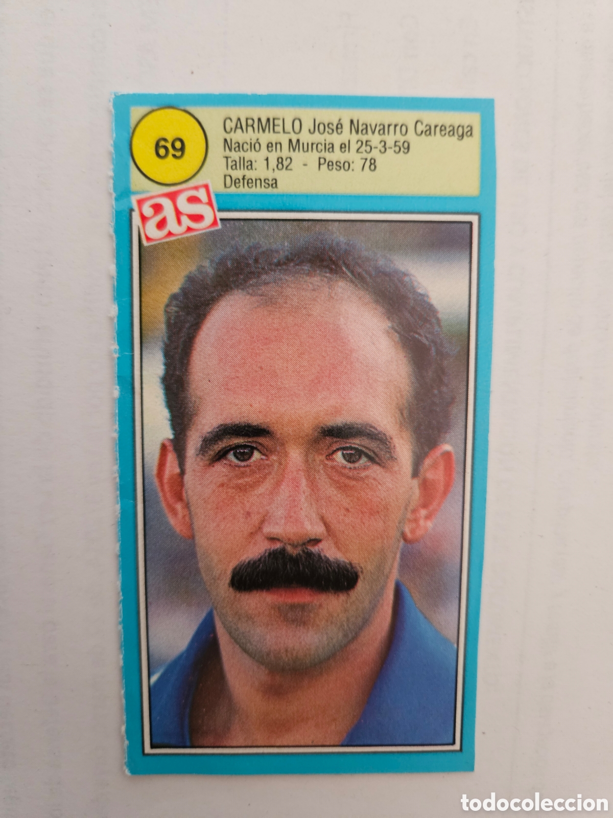 Cromos de f&uacute;tbol: 69 CARMELO (CADIZ CF) CROMO ASES DE LA LIGA 90/91 - CROMOS FUTBOL DIARIO AS 1990/1991
