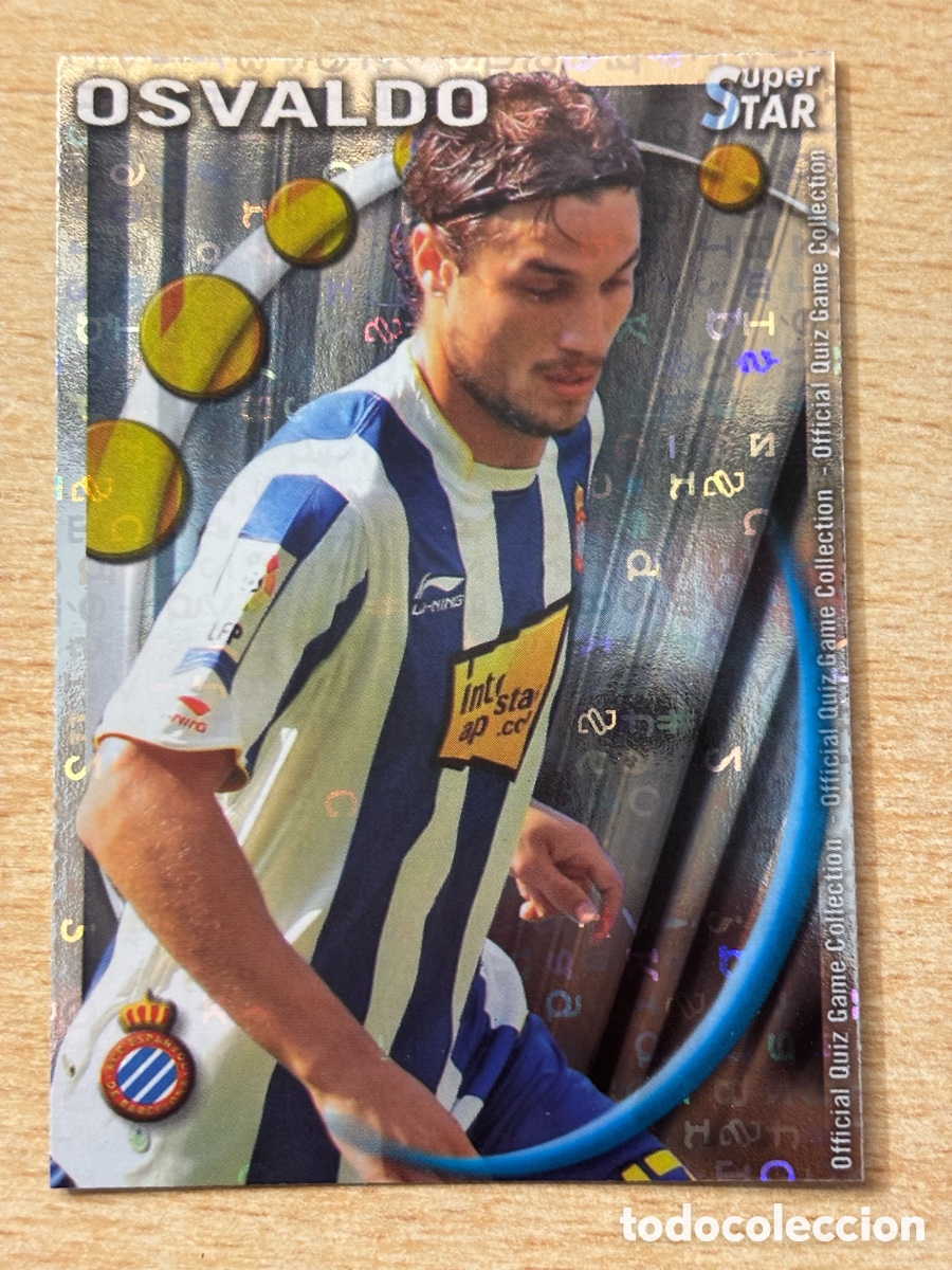 Cromos de f&uacute;tbol: # 297 Osvaldo RCD Espa&ntilde;ol Superstar Mundicromo 2011 fondo letras