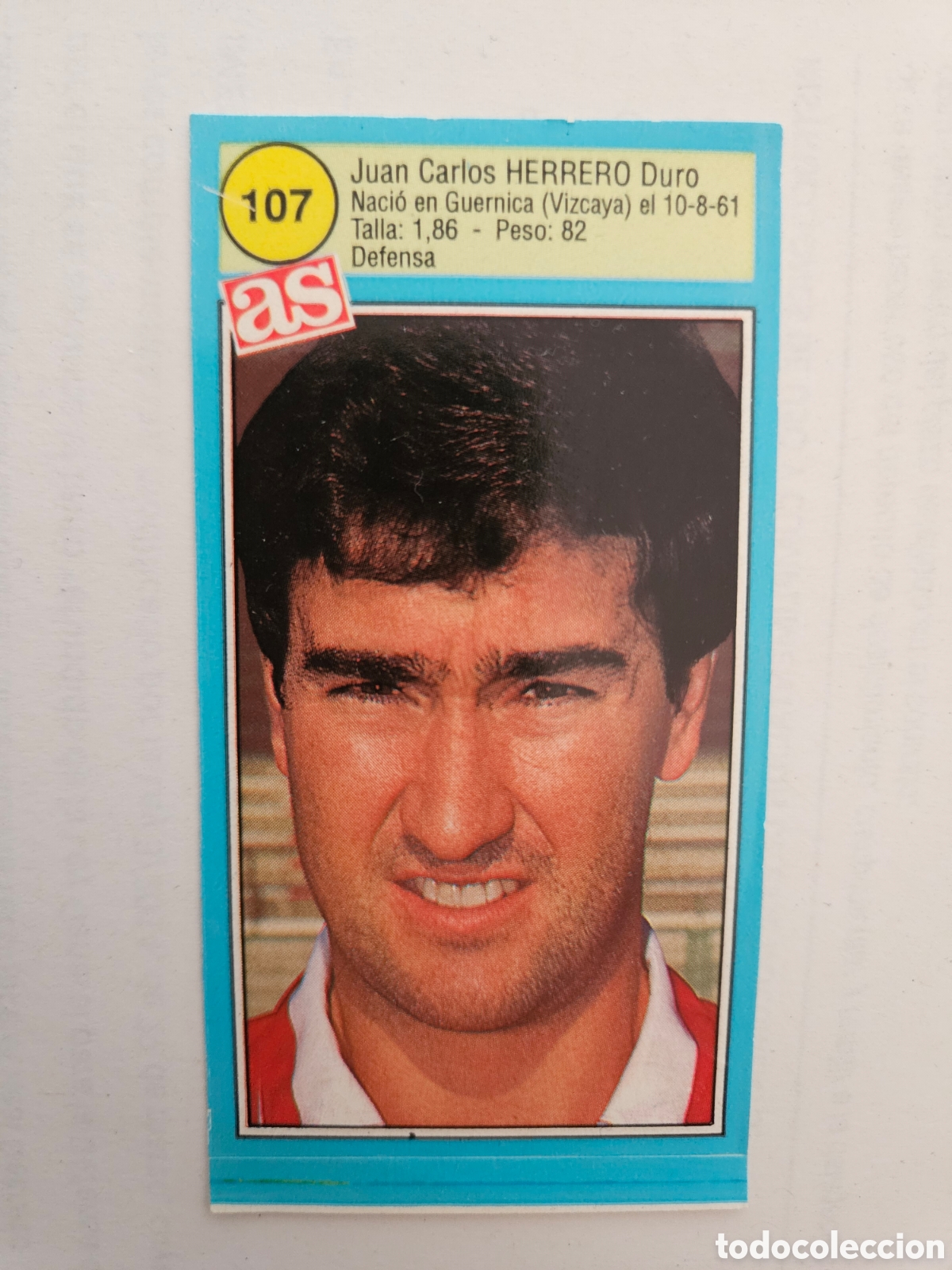 Cromos de f&uacute;tbol: CROMO PEGATINA. LOS ASES DE LA LIGA FUTBOL 90 91 1990 1991. DIARIO AS. 107 HERRERO. ATHLETIC BILBAO