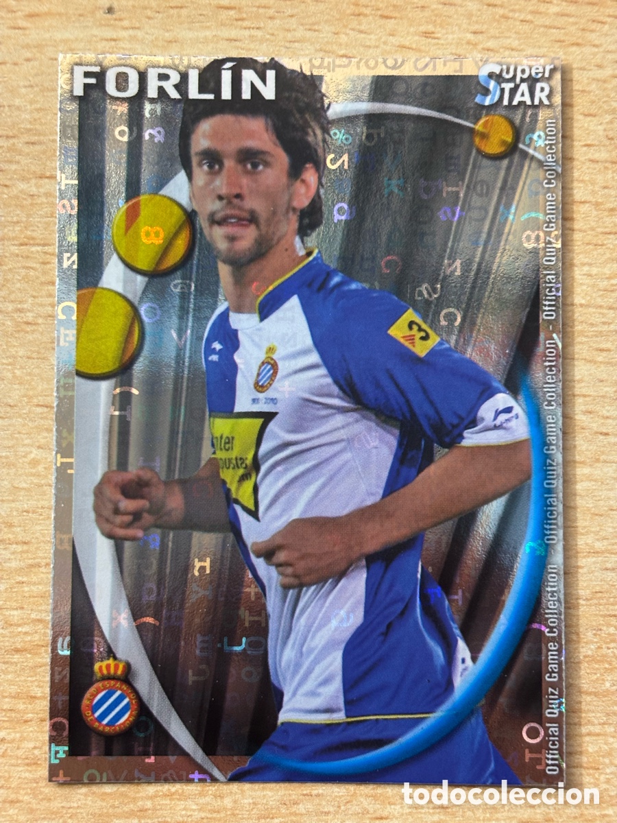 Cromos de f&uacute;tbol: # 294 Forl&iacute;n RCD Espa&ntilde;ol Superstar Mundicromo 2011 fondo letras