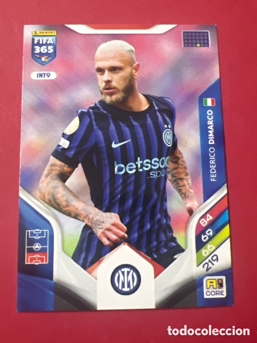 Cromos de f&uacute;tbol: C499. N&ordm; INT9 Federico Dimarco Inter de Mil&aacute;n Adrenalyn XL FIFA 365 2026
