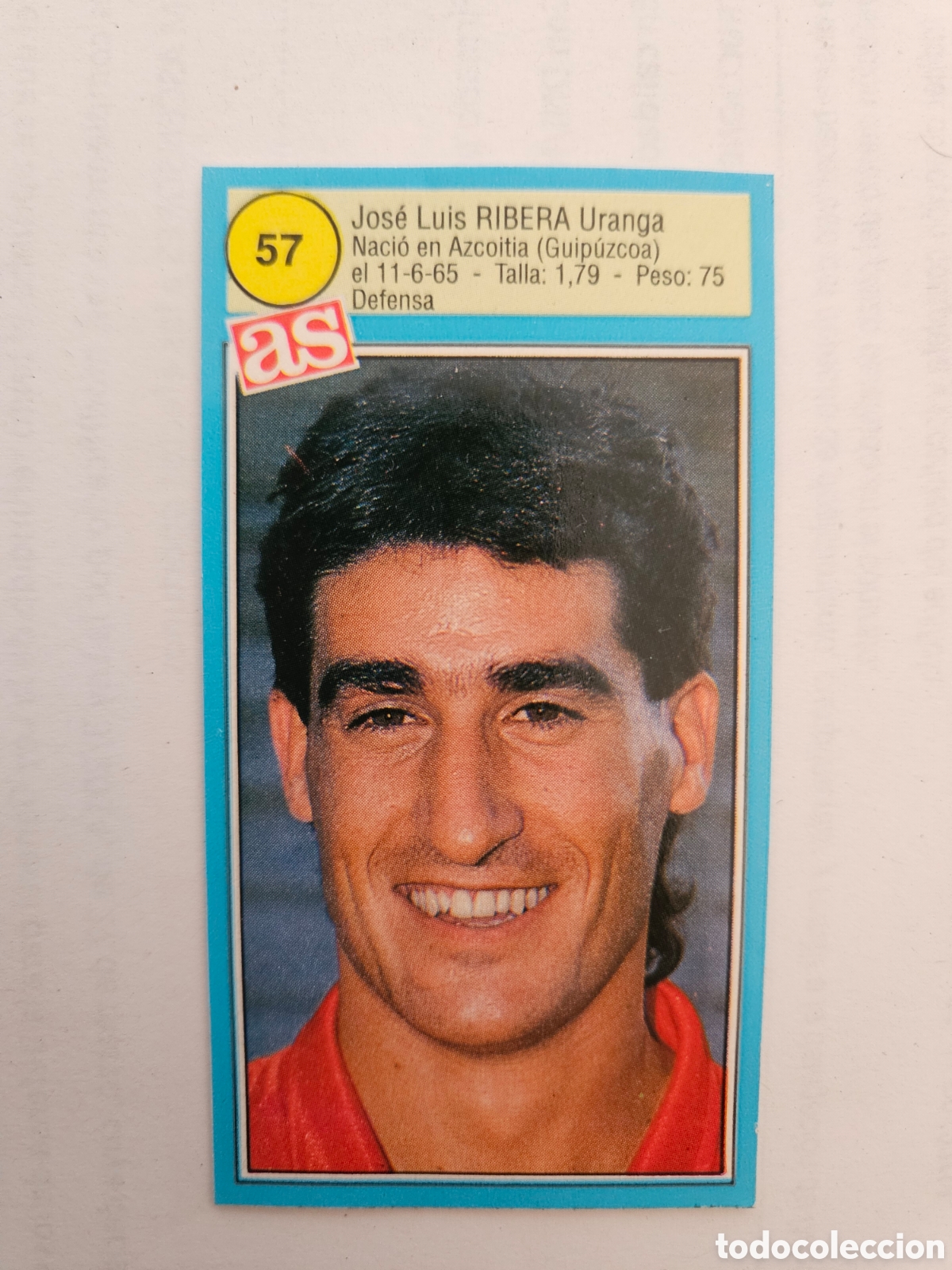 Figurine di Calcio: CROMO PEGATINA. ASES LIGA FUTBOL 90 91 1990 1991. DIARIO AS. 57 RIBERA. REAL BURGOS CF