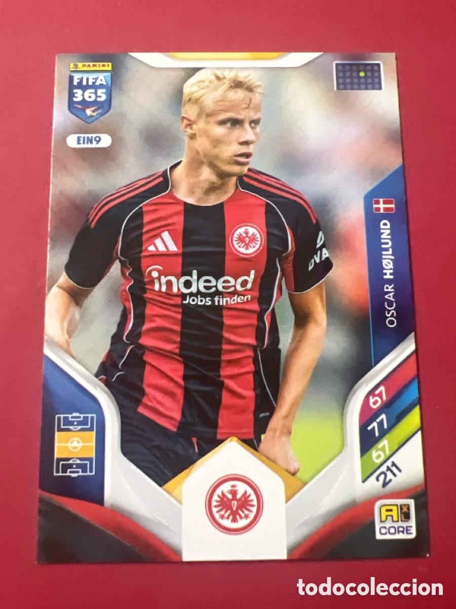 Figurine di Calcio: C500b. Oscar Hojlund EIN9 Adrenalyn XL Fifa 365 2026 Eintracht Frankfurt