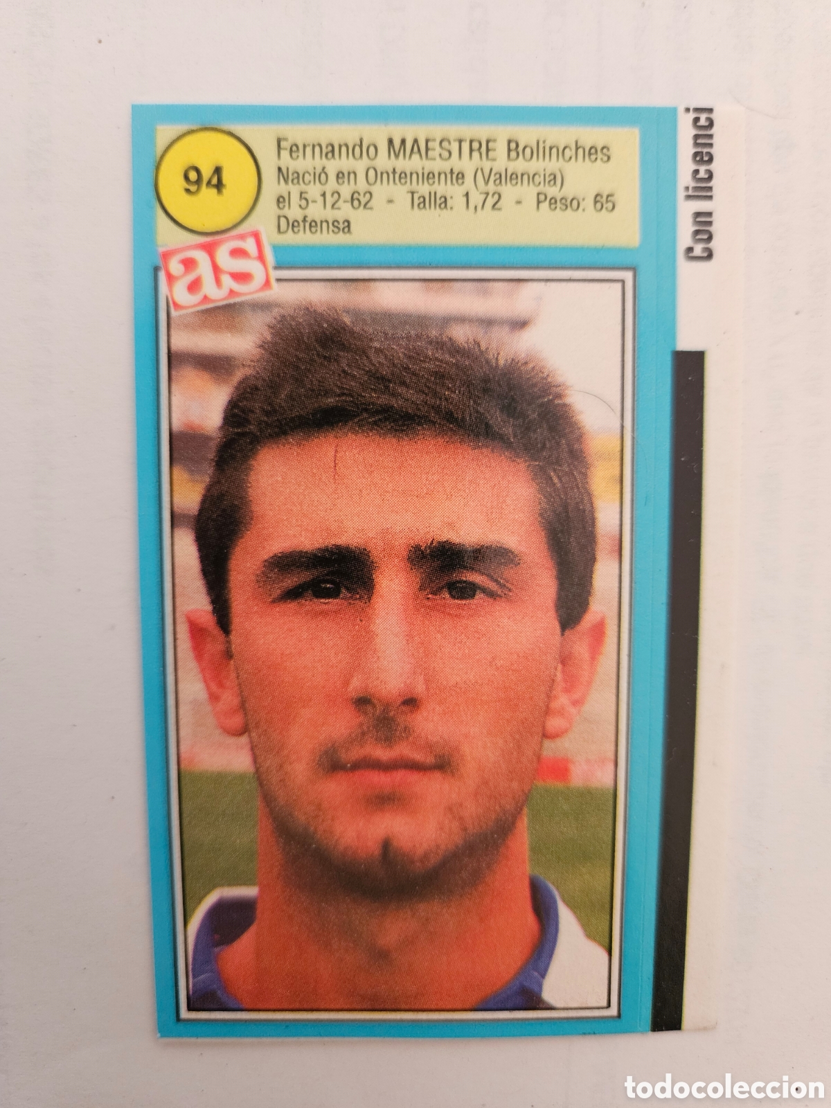 Fu&szlig;ball-Sticker: MAESTRE ESPA&Ntilde;OL CROMO 90 91 LIGA FUTBOL 1990 1991 DIARIO AS - 94