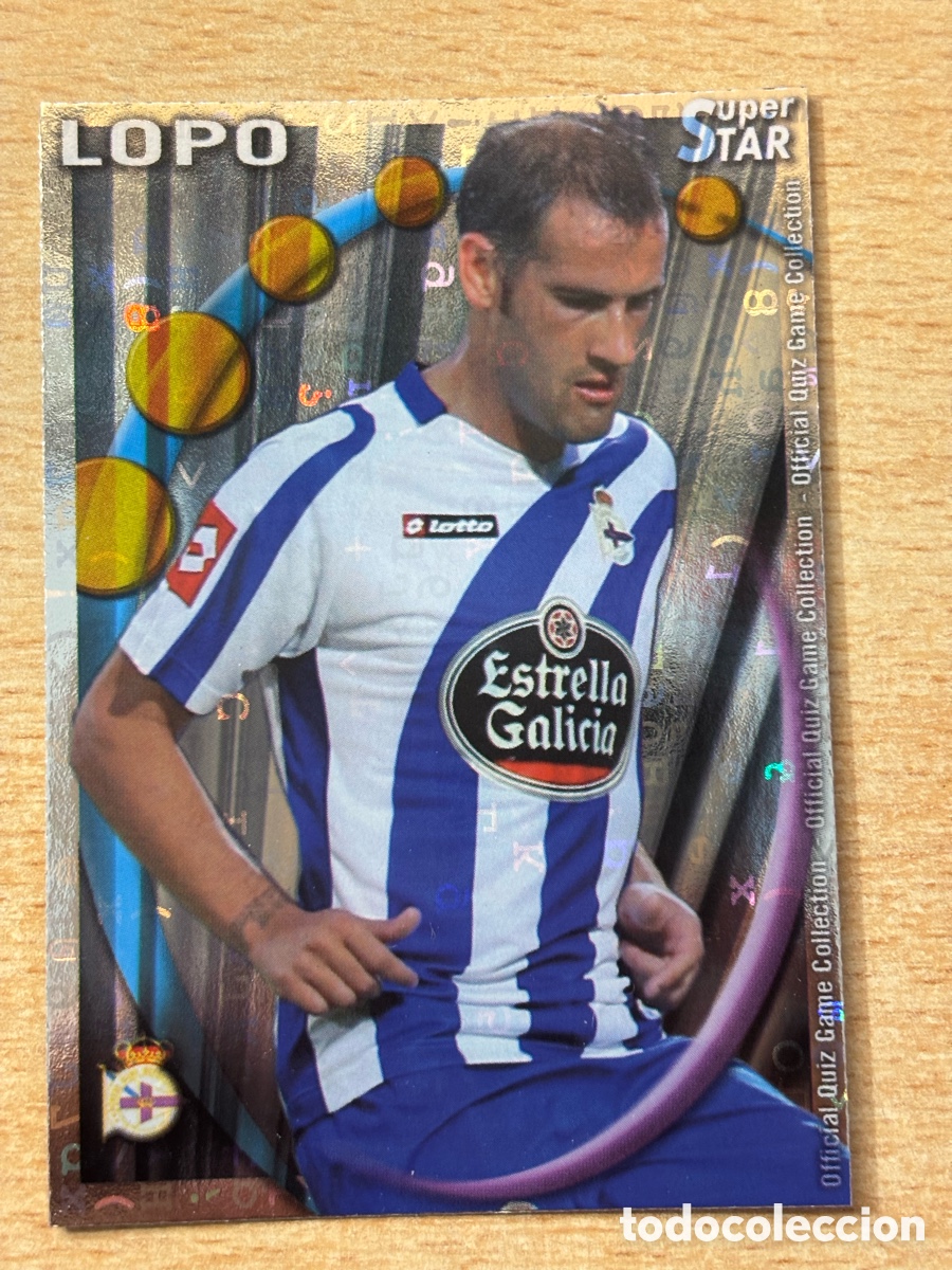 Fu&szlig;ball-Sticker: # 267 Lopo Deportivo de La Coru&ntilde;a Superstar Mundicromo 2011 fondo letras