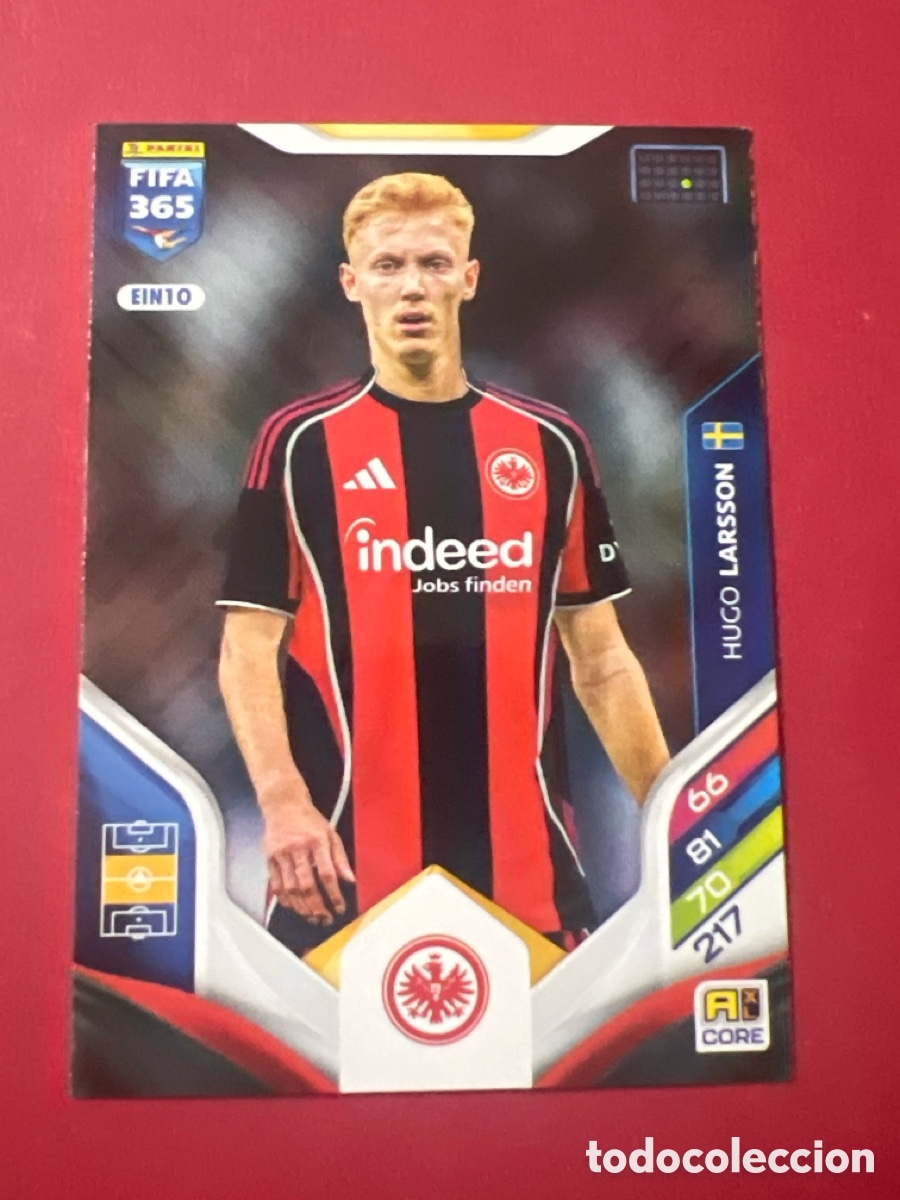 Fu&szlig;ball-Sticker: C500D. N&ordm; EIN10 Hugo Larsson Eintracht Frankfurt Adrenalyn XL FIFA 365 2026