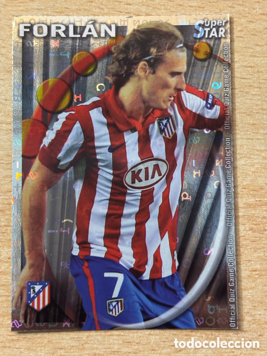 Cromos de F&uacute;tbol: # 243 Forl&aacute;n Atl&eacute;tico de Madrid Superstar Mundicromo 2011 fondo letras