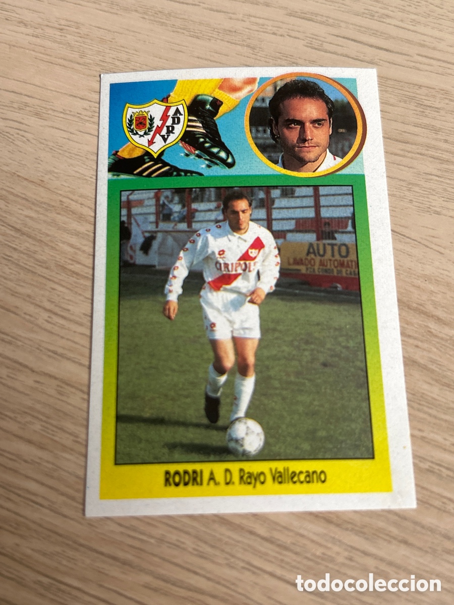 Fu&szlig;ball-Sticker: RODRI RAYO VALLECANO BAJA ADHESIVO LIGA ESTE 1993 1994 93 94 NUNCA PEGADO SIN PEGAR