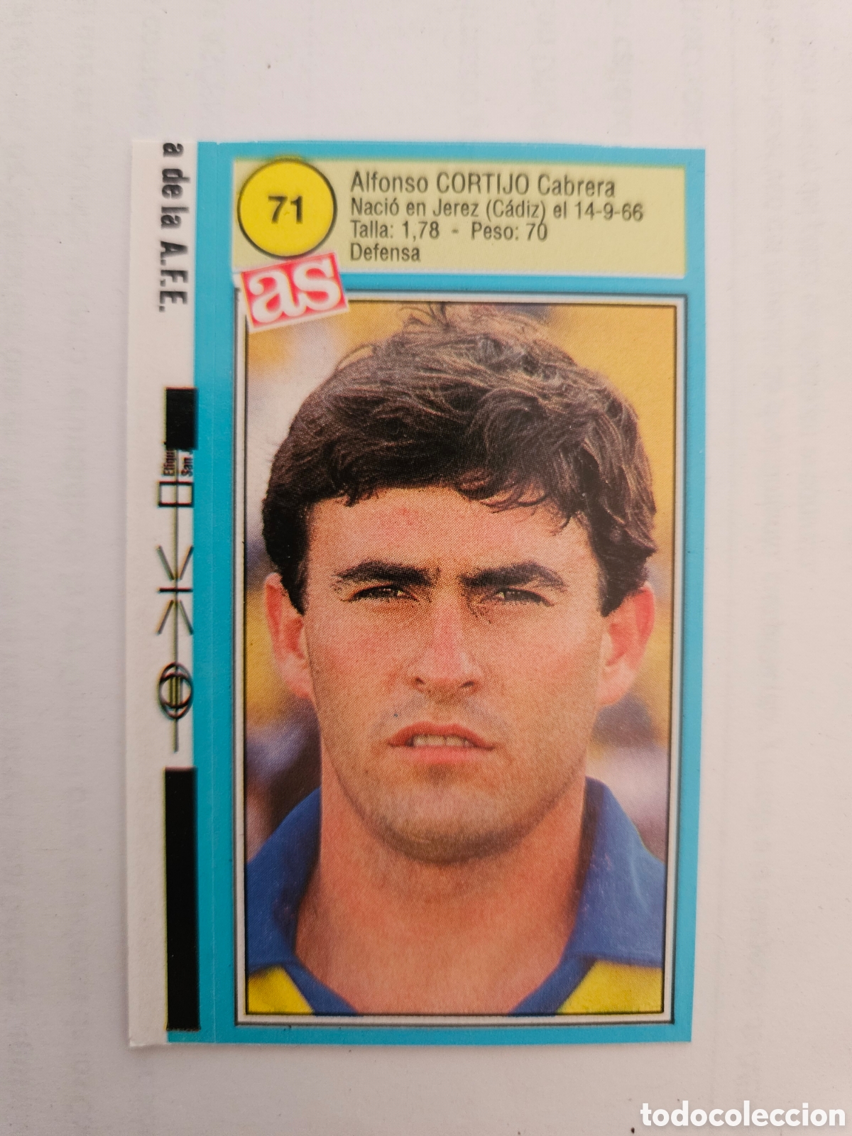 Cromos de F&uacute;tbol: CORTIJO CADIZ AS 1990 1991 CROMO FUTBOL LIGA 90 91 - SIN PEGAR - 71
