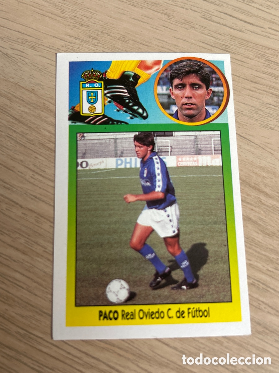 Cromos de F&uacute;tbol: PACO OVIEDO ADHESIVO LIGA ESTE 1993 1994 93 94 NUNCA PEGADO SIN PEGAR