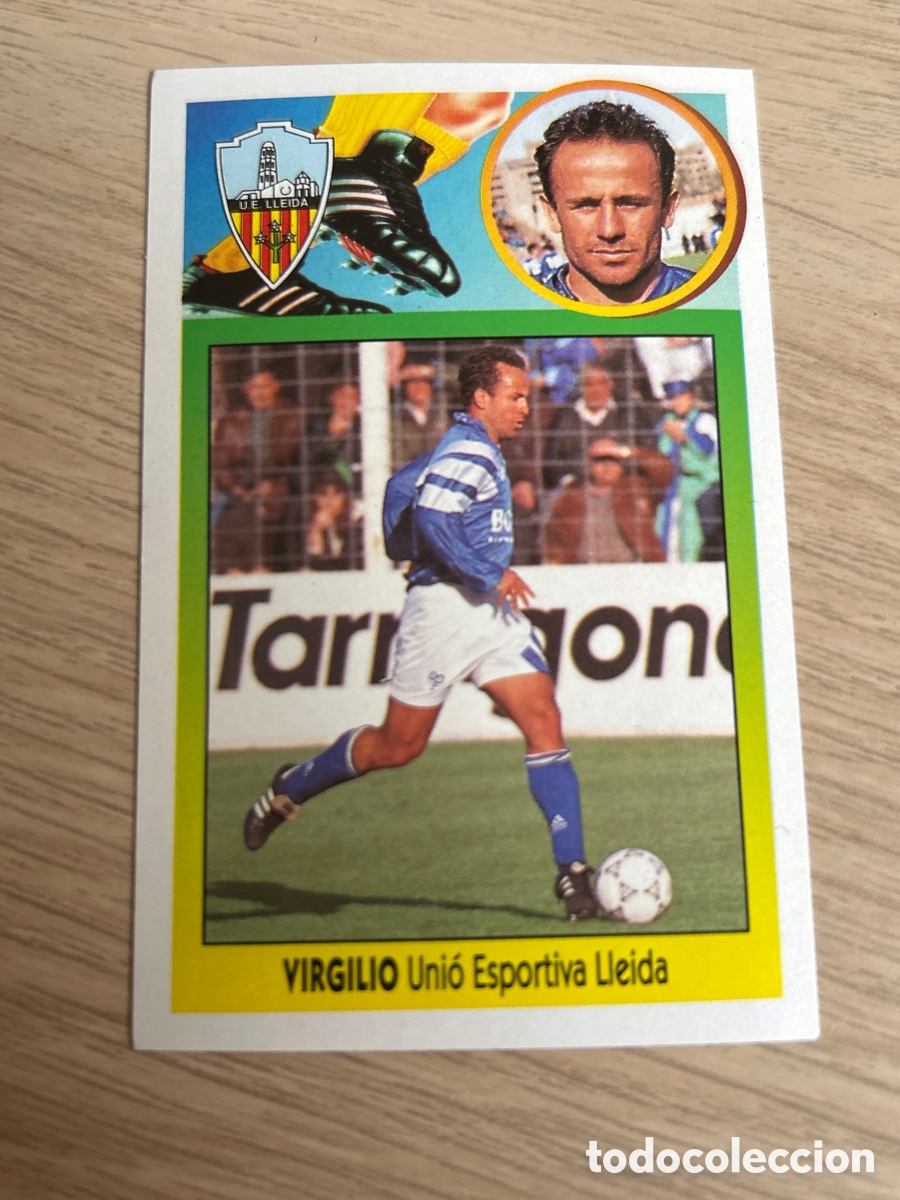 Cromos de F&uacute;tbol: VIRGILIO LLEIDA ADHESIVO LIGA ESTE 1993 1994 93 94 NUNCA PEGADO SIN PEGAR