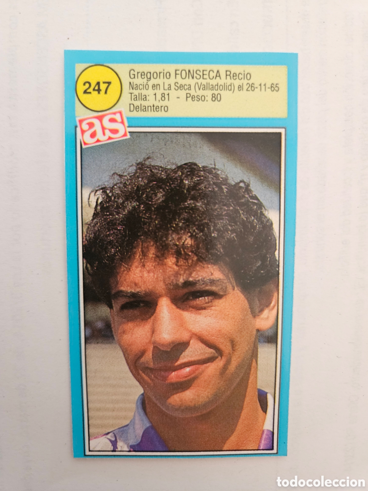 Cromos de F&uacute;tbol: FONSECA VALLADOLID AS 1990 1991 CROMO FUTBOL LIGA 90 91 - SIN PEGAR - 247 B