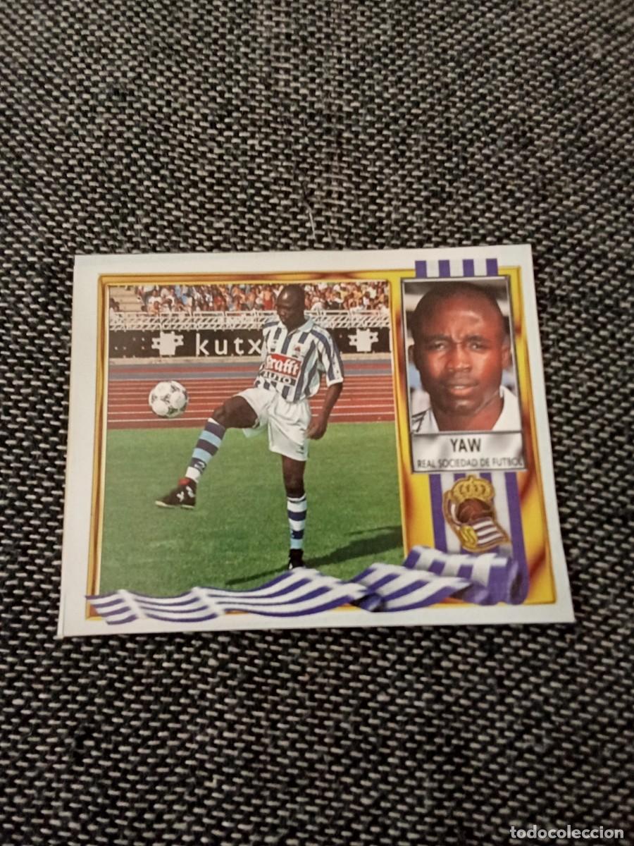 Cromos de F&uacute;tbol: &Uacute;ltimos fichajes 2 yaw real sociedad liga este 95-96 recortado