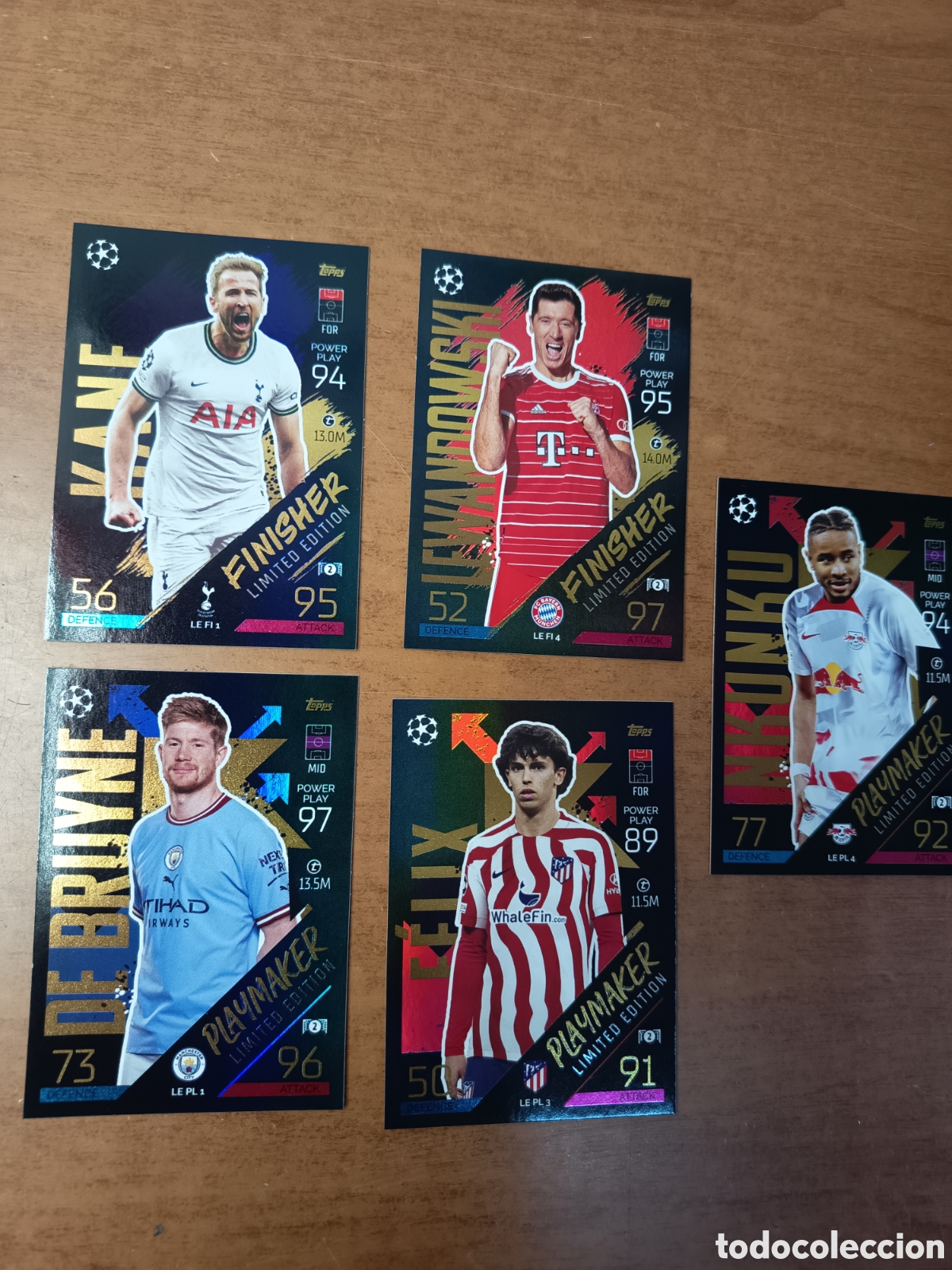 Figurine di Calcio: TOPPS MATCH ATTAX 2022 2023 UEFA 22 23 PLAYMAKER FINISHER KANE FELIX LE PL 3 LE FI 1