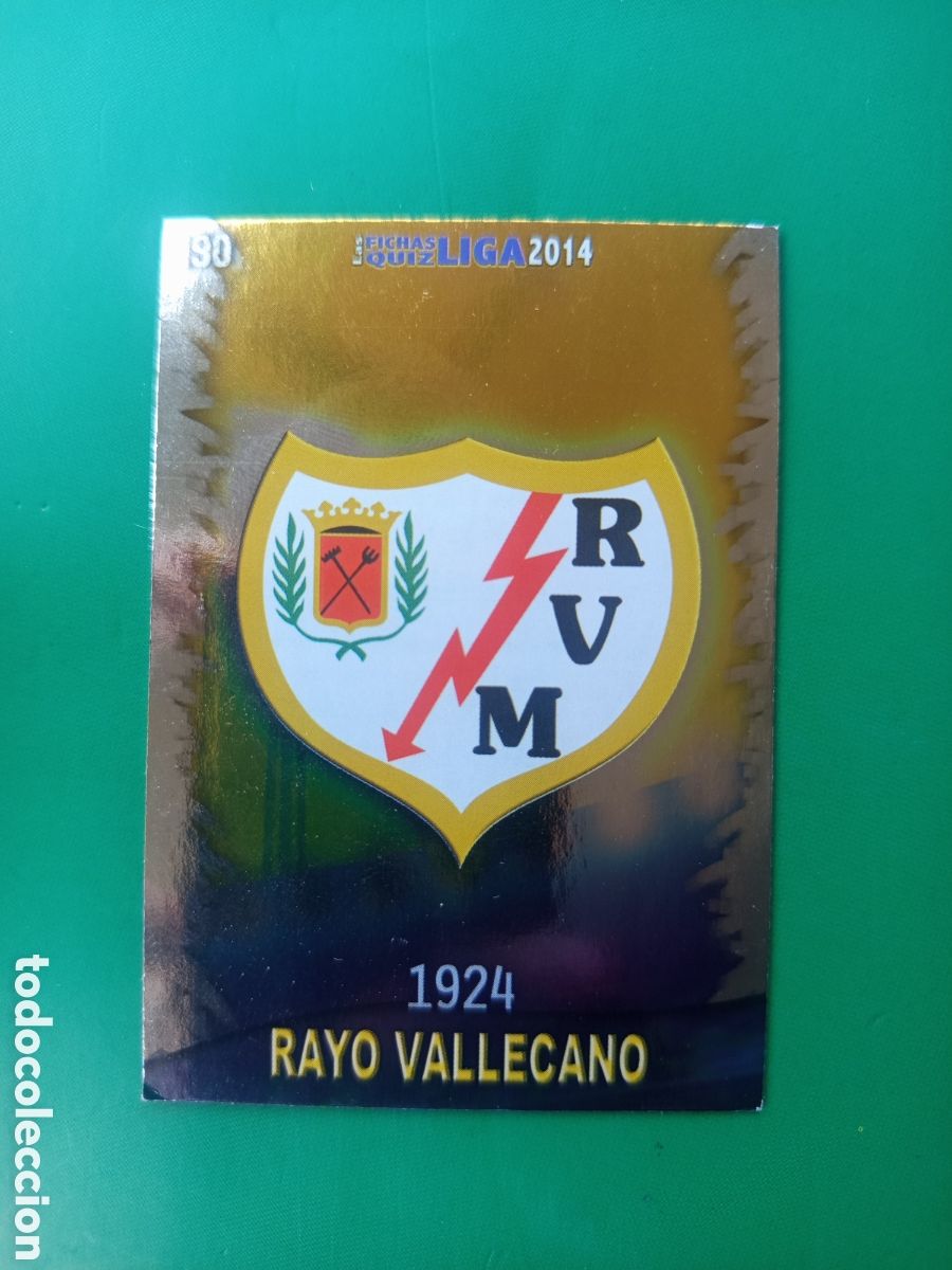 Football Stickers: ❇️ CROMO CARD ⚽ ESCUDO RAYO VALLECANO 190 FICHAS LIGA QUIZ GAME 2014 13 14 2013 2014 MUNDICROMO ❇️