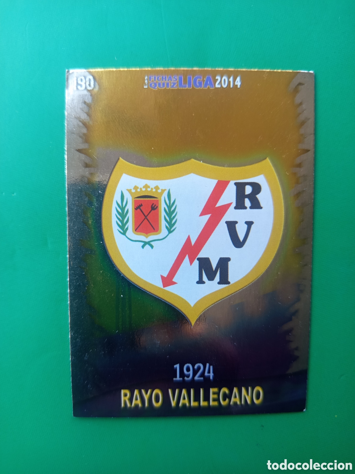 Football Stickers: ❇️ CROMO CARD ⚽ ESCUDO RAYO VALLECANO 190 FICHAS LIGA QUIZ GAME 2014 13 14 2013 2014 MUNDICROMO ❇️