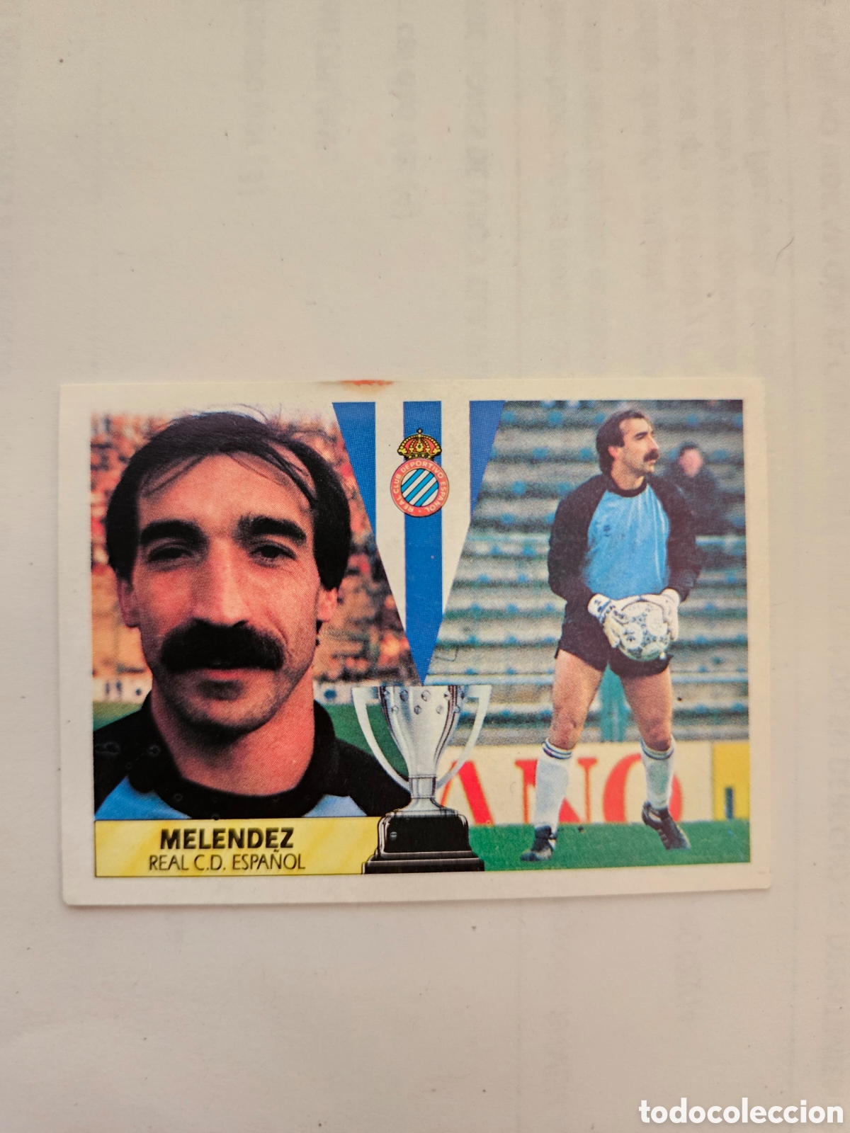 Cromos de F&uacute;tbol: MELENDEZ R. C. D. ESPA&Ntilde;OL LIGA ESTE 1987/88 87 88 NUNCA PEGADO SIN PEGAR
