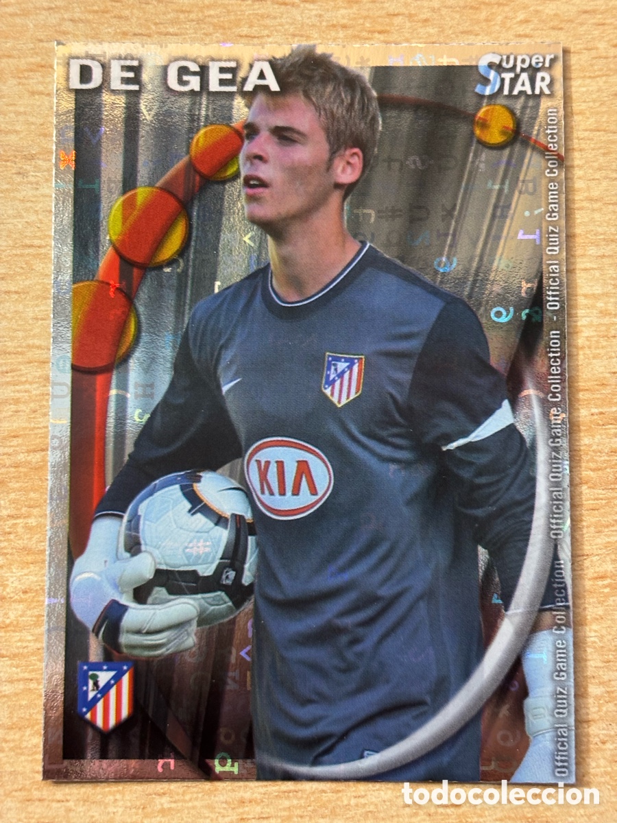 Cromos de F&uacute;tbol: # 239 De Gea Atl&eacute;tico de Madrid Superstar Mundicromo 2011 fondo letras