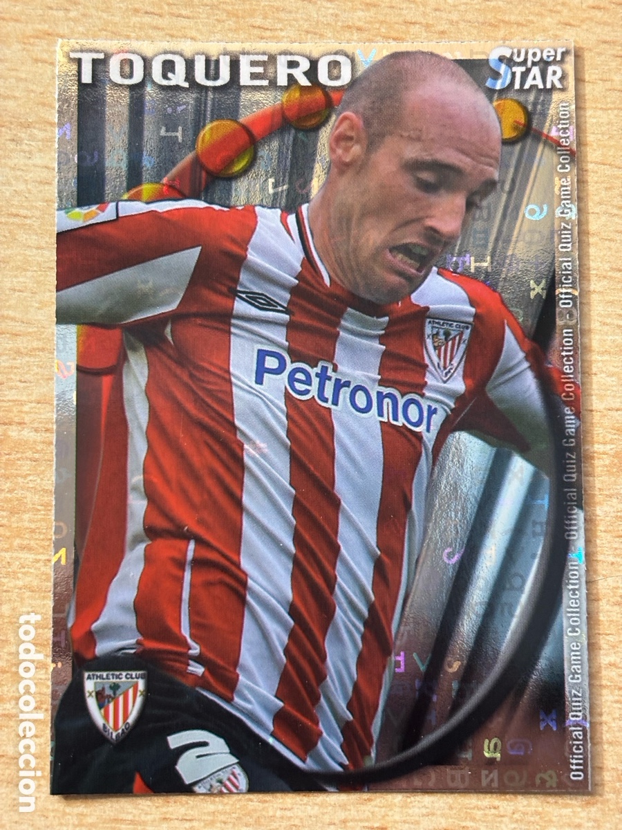 Cromos de F&uacute;tbol: # 215 Toquero Athletic Club de Bilbao Superstar Mundicromo 2011 fondo letras