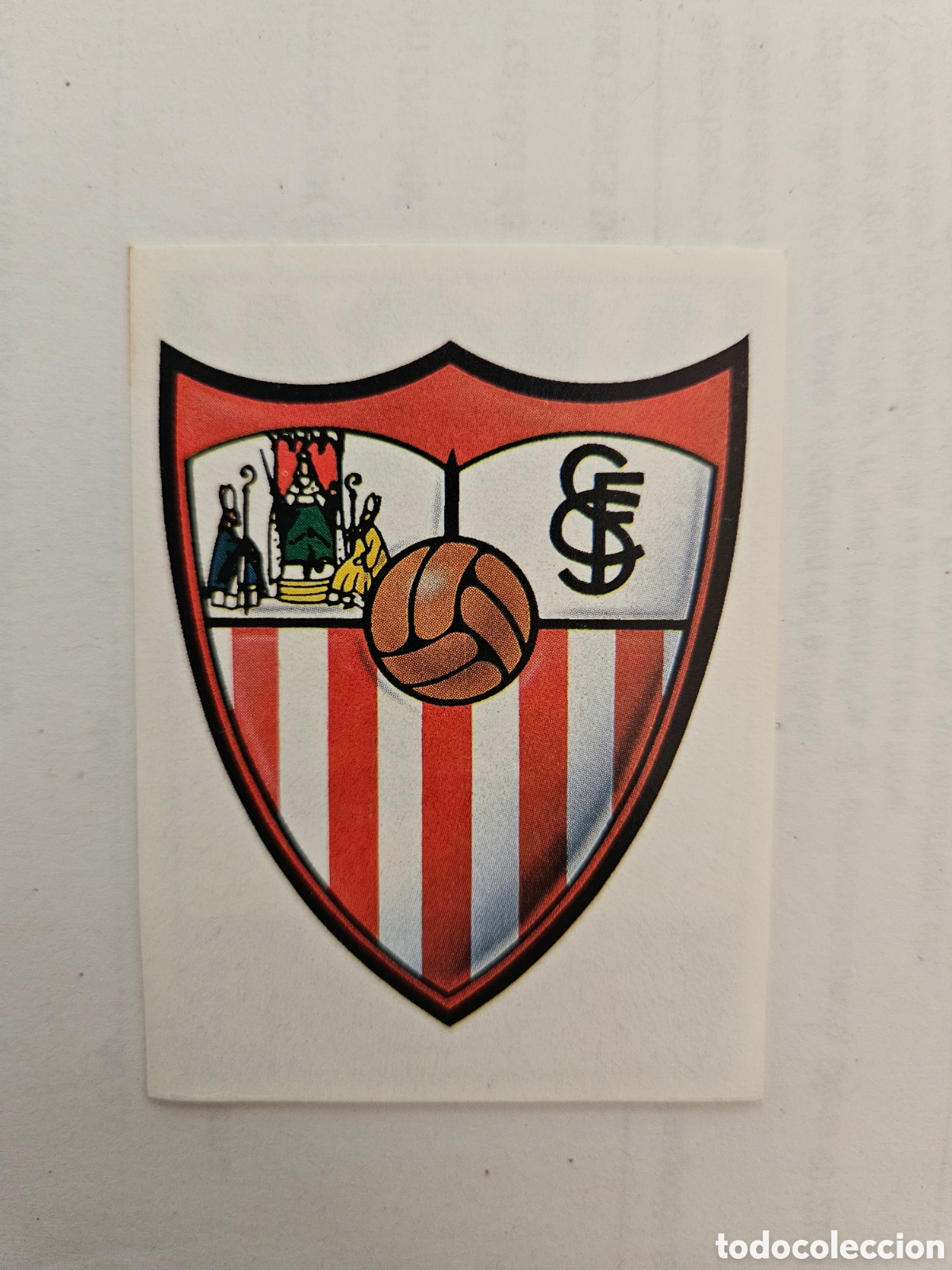 Cromos de F&uacute;tbol: Sevilla - Escudo - Ediciones Este Liga 1987-1988, 87-88. SIN PEGAR.
