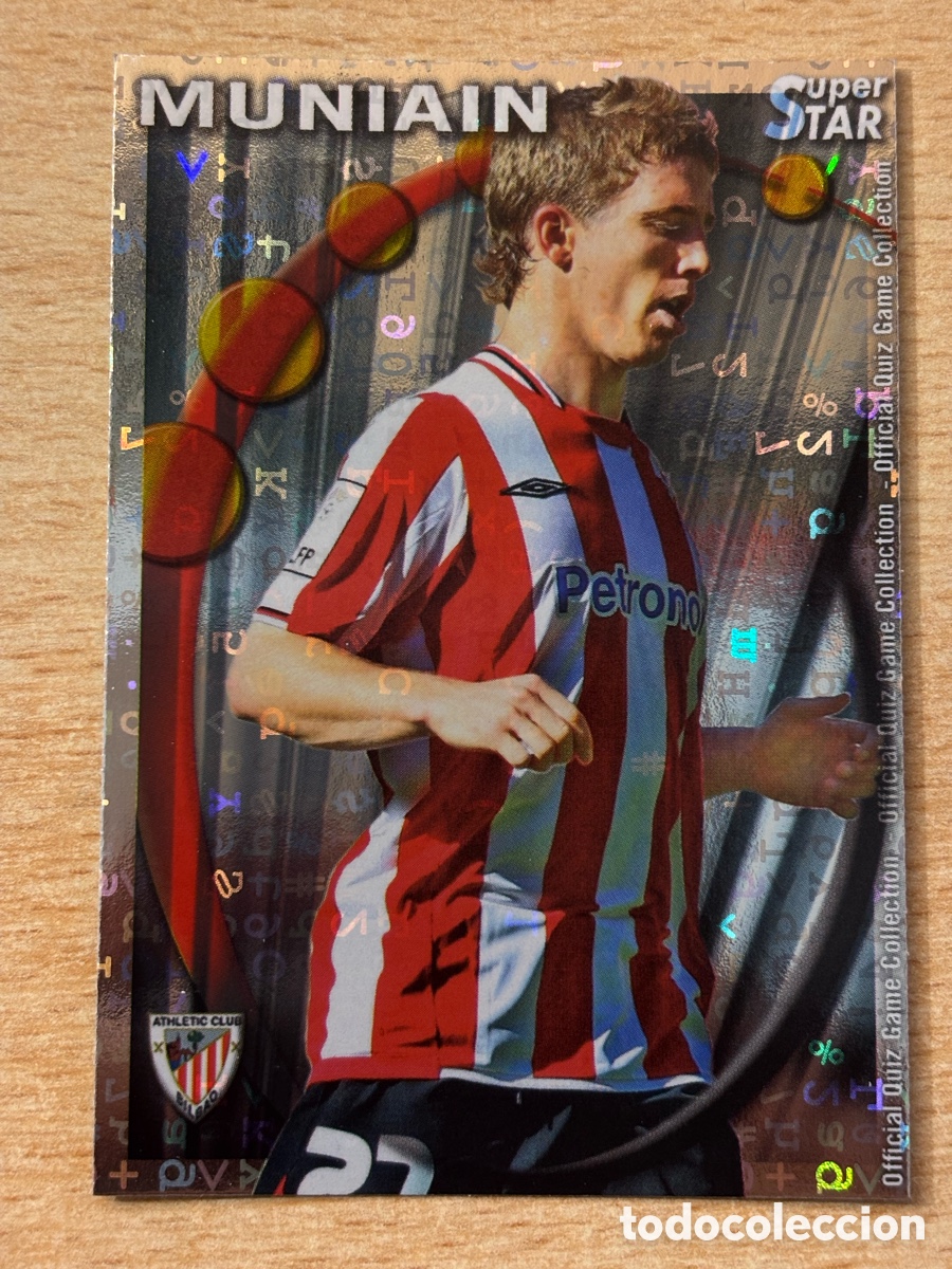 Cromos de F&uacute;tbol: # 214 Muniain Athletic Club de Bilbao Superstar Mundicromo 2011 fondo letras