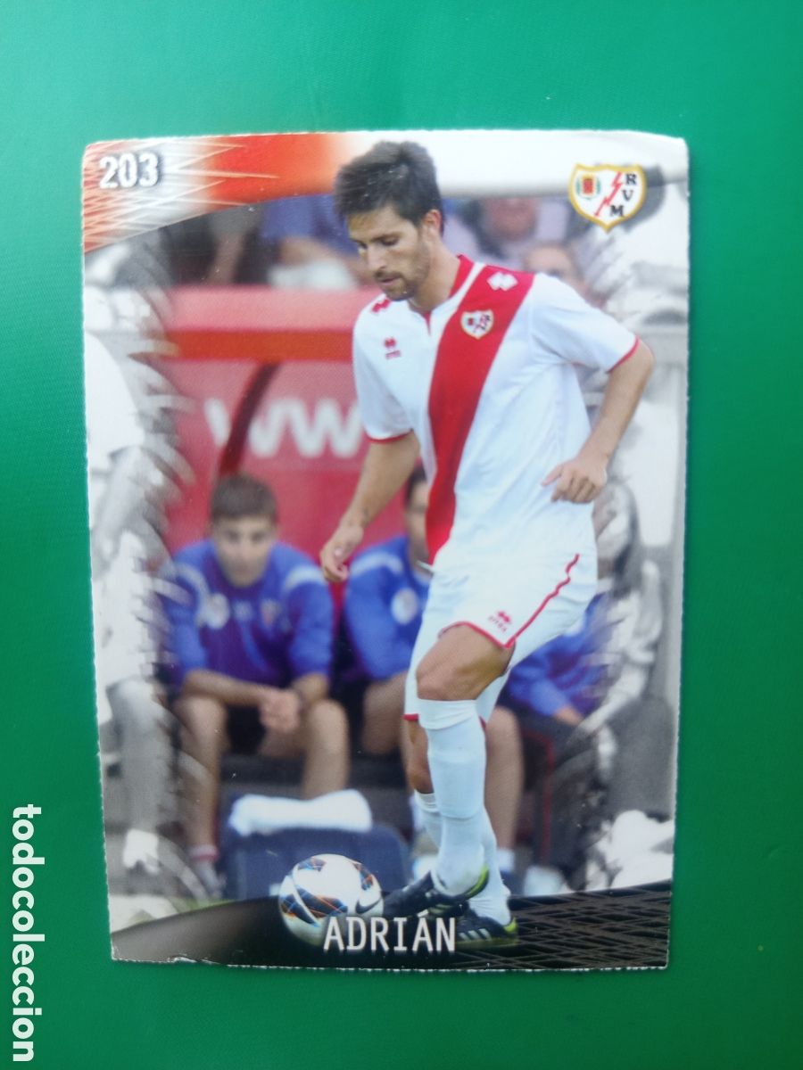 Cromos de F&uacute;tbol: ❇️ CROMO CARD ⚽ ADRI&Aacute;N RAYO VALLECANO 203 FICHAS LIGA QUIZ GAME 2014 13 14 2013 MUNDICROMO ❇️