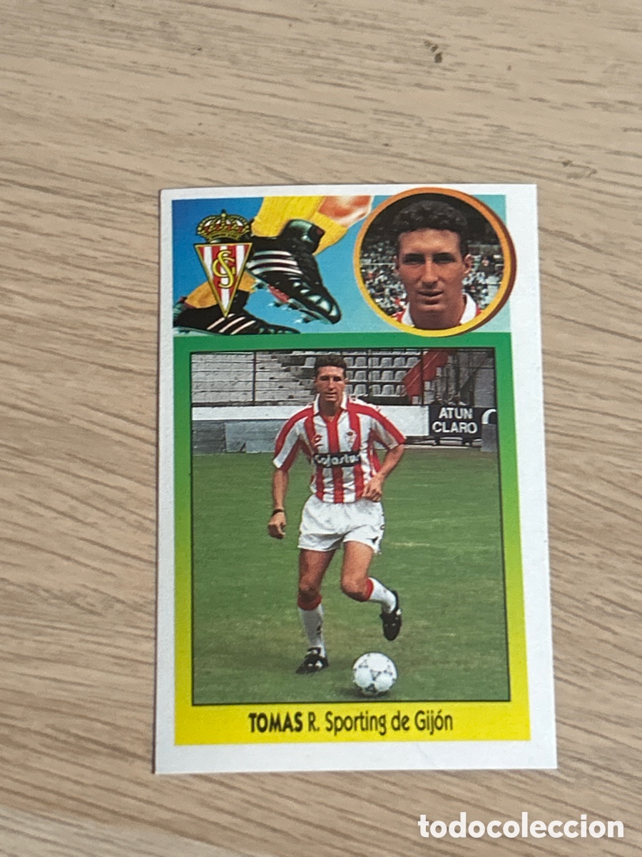 Cromos de f&uacute;tbol: TOMAS SPORTING GIJON ADHESIVO LIGA ESTE 1993 1994 93 94 NUNCA PEGADO SIN PEGAR