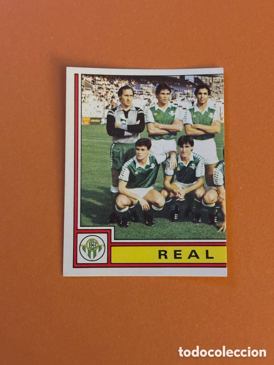 Cromos de f&uacute;tbol: 56 - ALINEACION A - REAL BETIS BALOMPIE - CROMO PANINI FUTBOL 83 LIGA - PANRICO - CROMO CROM -