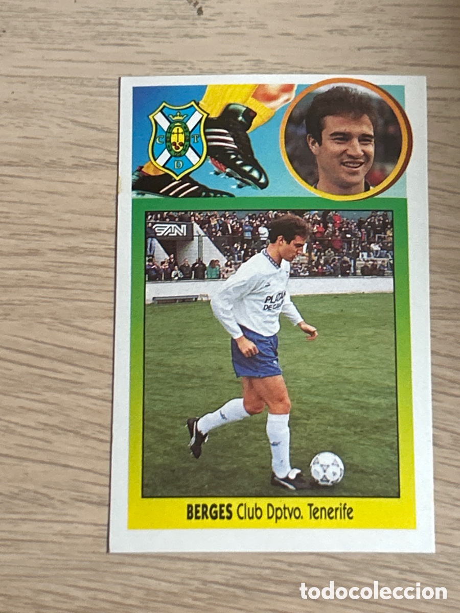 Figurine di Calcio: BERGES BAJA TENERIFE ADHESIVO LIGA ESTE 1993 1994 93 94 NUNCA PEGADO SIN PEGAR