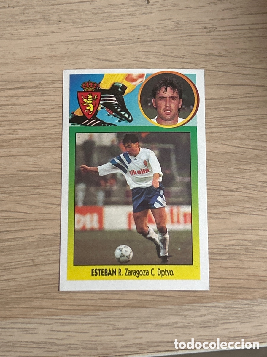 Fu&szlig;ball-Sticker: ESTEBAN ZARAGOZA ADHESIVO LIGA ESTE 1993 1994 93 94 NUNCA PEGADO SIN PEGAR