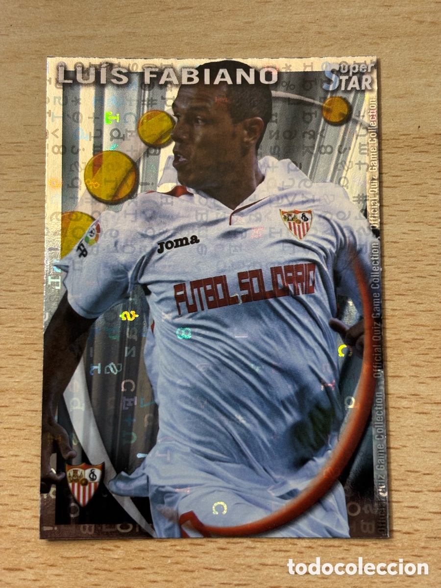 Cromos de Futebol: # 108 Luis Fabiano Sevilla FC Superstar Mundicromo 2011 fondo letras