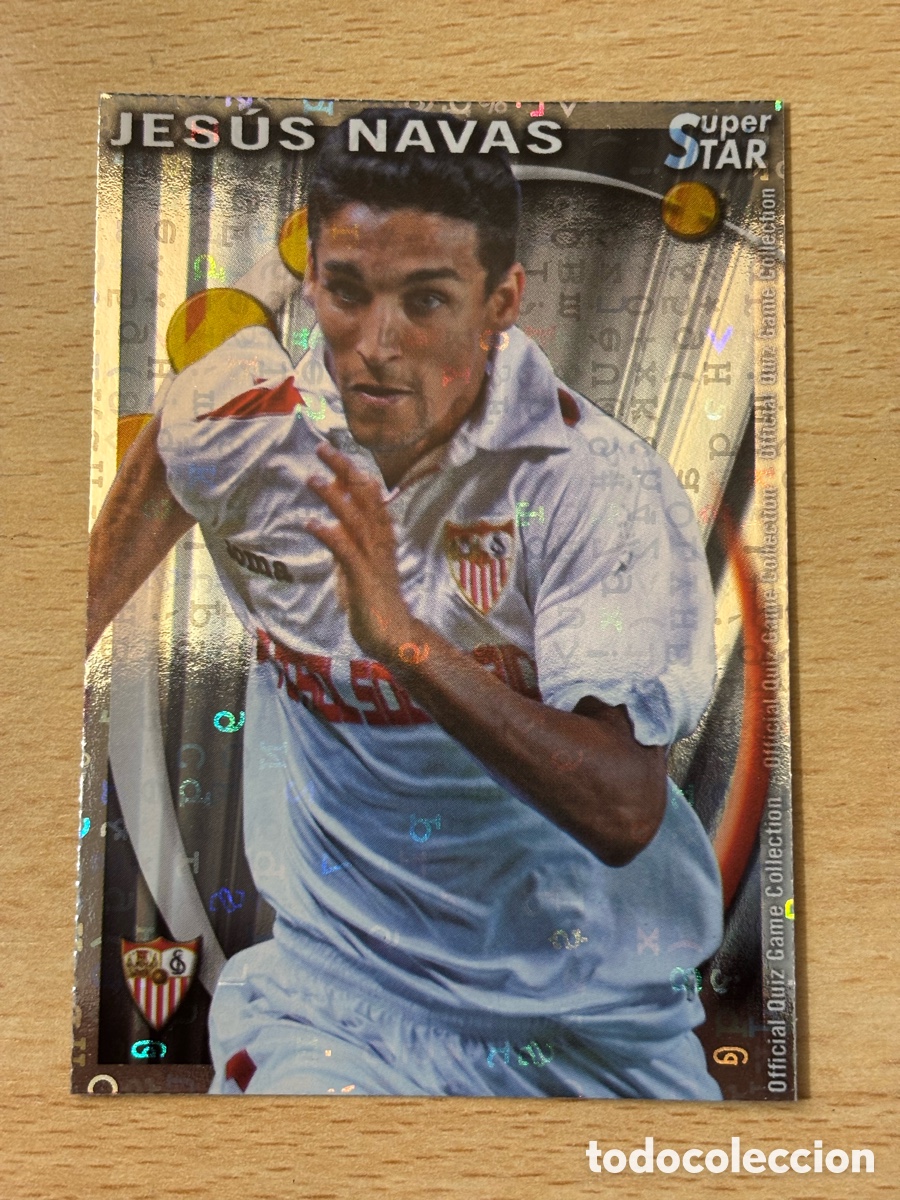 Cromos de Futebol: # 106 Jes&uacute;s Navas Sevilla FC Superstar Mundicromo 2011 fondo letras