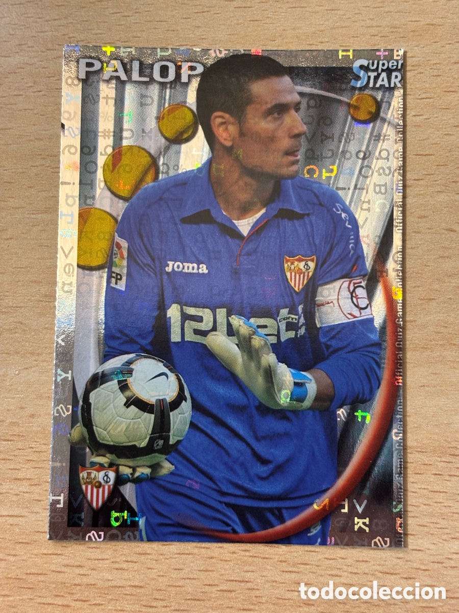 Figurine di Calcio: # 104 Palop Sevilla FC Superstar Mundicromo 2011 fondo letras