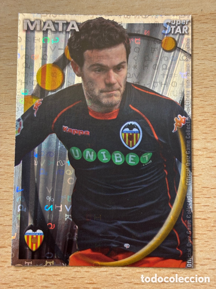 Figurine di Calcio: # 080 Mata Valencia CF Superstar Mundicromo 2011 fondo letras