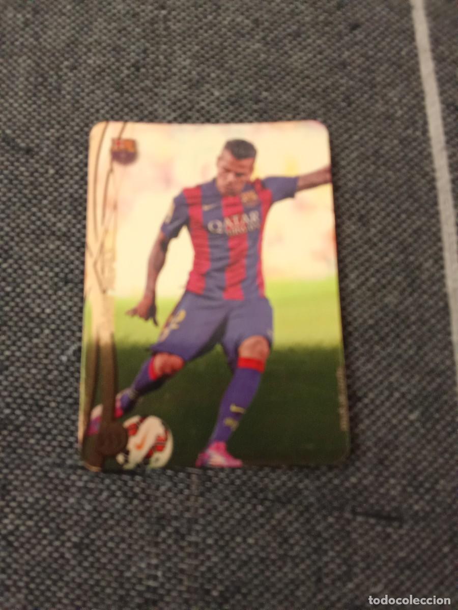 Football Stickers: 555 Dani Alves FC Barcelona brillo liso dorado las fichas de la liga 2015