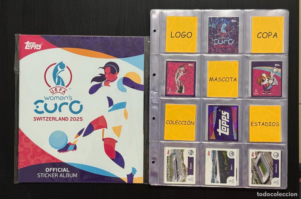 Cromos de F&uacute;tbol: COLECCION COMPLETA Y SIN PEGAR CROMOS NUEVOS DE SOBRE EURO SUIZA 2025 25 TOPPS