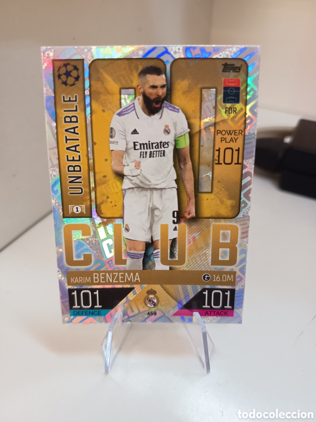 Figurine di Calcio: TOPPS MATCH ATTAX 2022 2023 UEFA 22 23 100 CLUB 459 BENZEMA