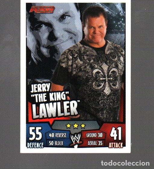 Fu&szlig;ball-Sticker: CROMO DE TOPPS SLAM ATTAX TRADING CARD GAME RUMBLE JERRY THE KING LAWIER RAW N&ordm;41