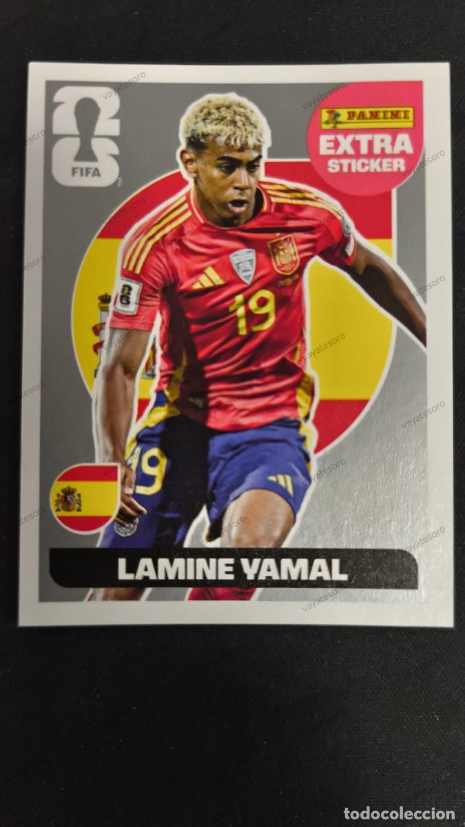 Cromos de f&uacute;tbol: CROMO EXTRA STICKER LAMINE YAMAL PLATA PANINI FIFA WORLD CUP 2026,